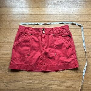 Old Navy Red Skirt with Frayed Hem